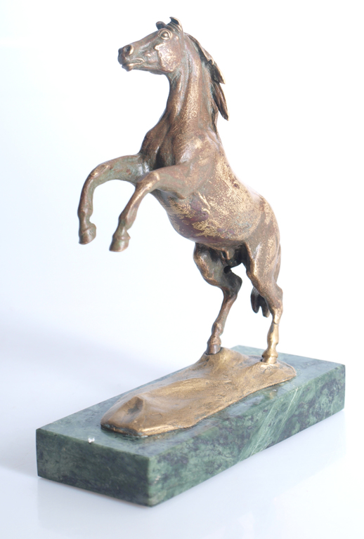 Bronze figure on the marble base 'Horse'