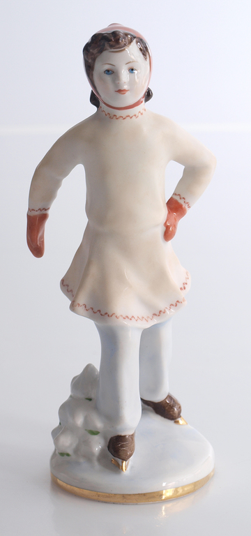 Porcelāna figūra „Meitene uz slidām”