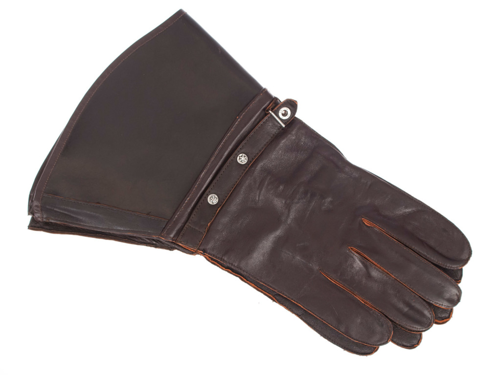 Tемно-коричневые кожаные перчатки