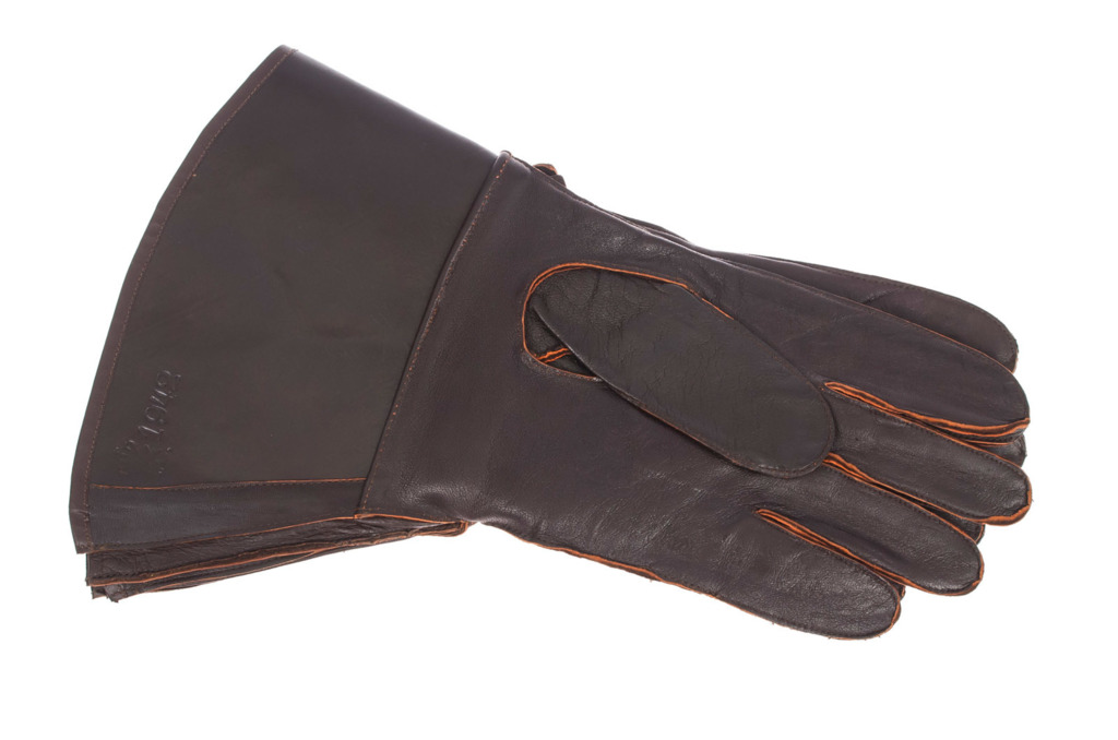 Tемно-коричневые кожаные перчатки