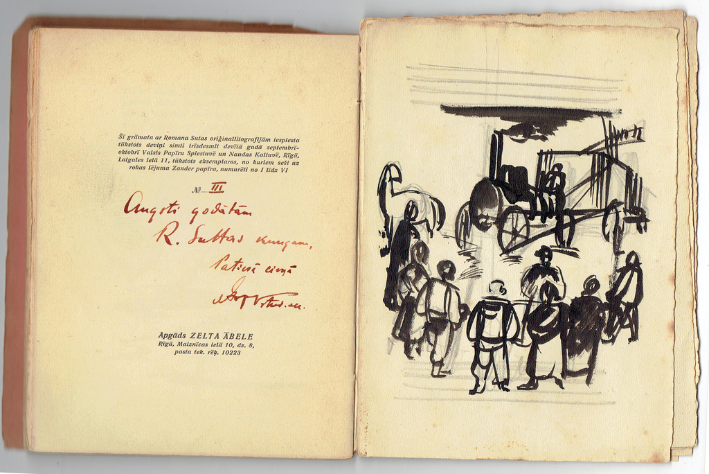 Book with R. Suta original lithographs „Poem pa kulšem”