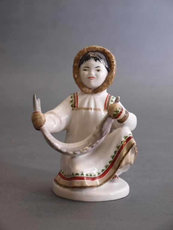 Porcelain figure “Yakut girl with sturgeon”