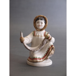 Porcelain figure “Yakut girl with sturgeon”