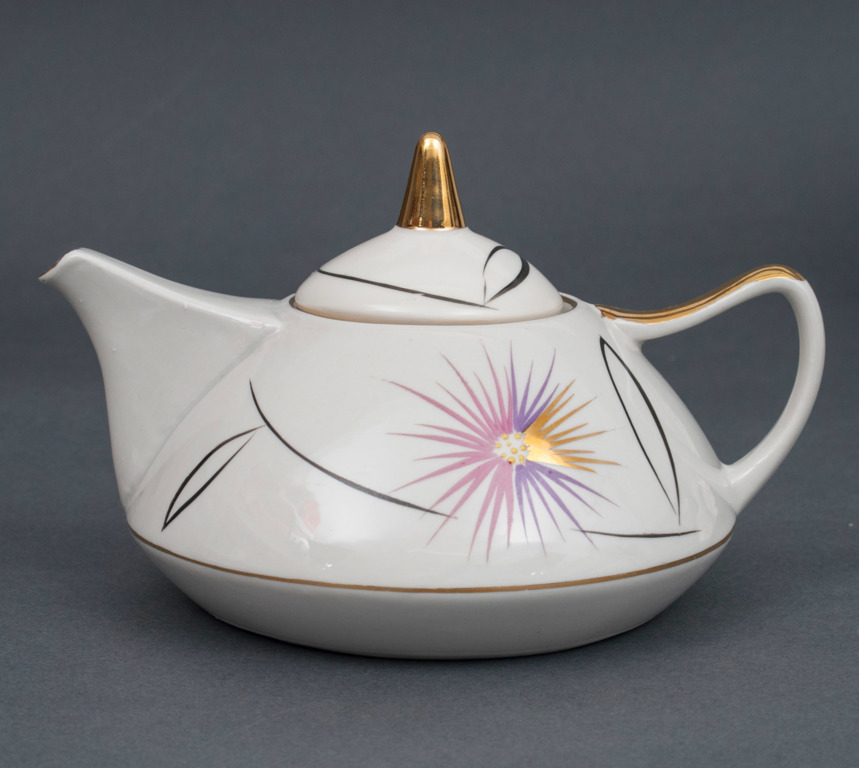 Art-Deco-style tea - coffee porcelain set six persons