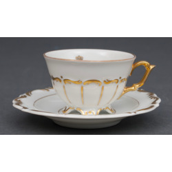 Porcelain cup  with saucer 