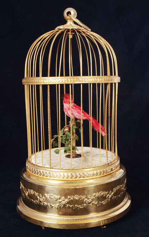 Dekoratīvs putnu būrītis ar dziedošu putniņu