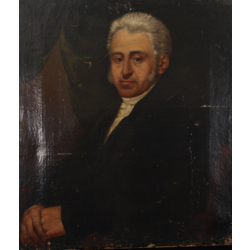 Man's portrait in the style of Biedermeier