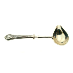 Silver-plated sauce spoon with silver handles