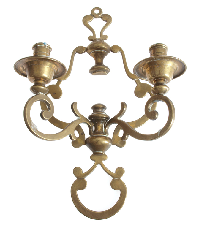 Neo-baroque brass wall sconce