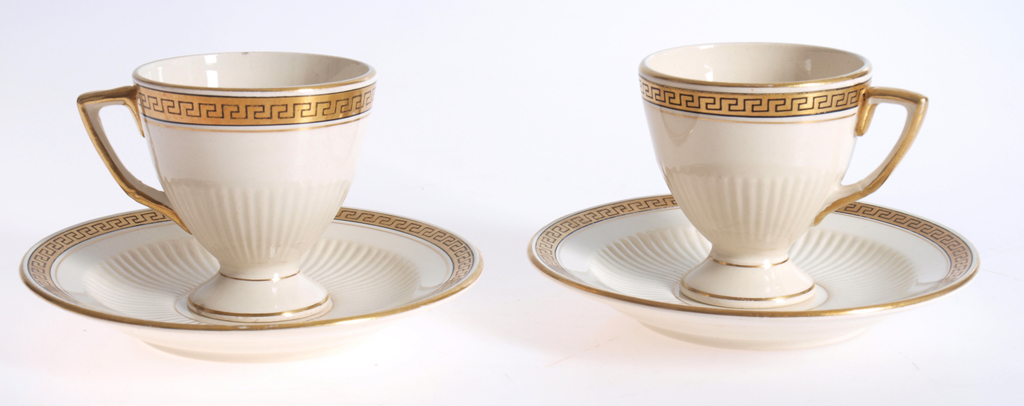 Porcelain cup with saucer (couple - 2 pieces)