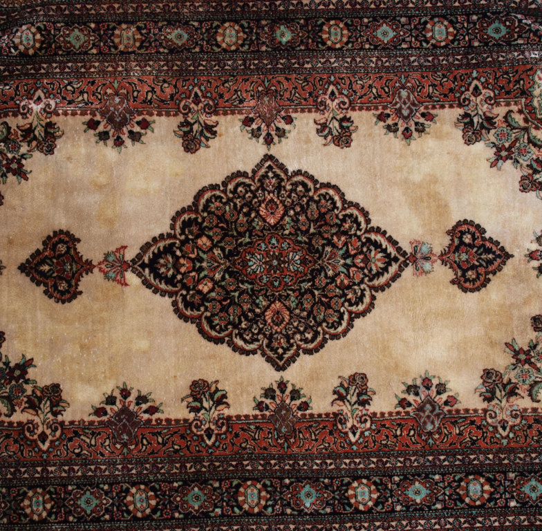Silk hand-woven rug