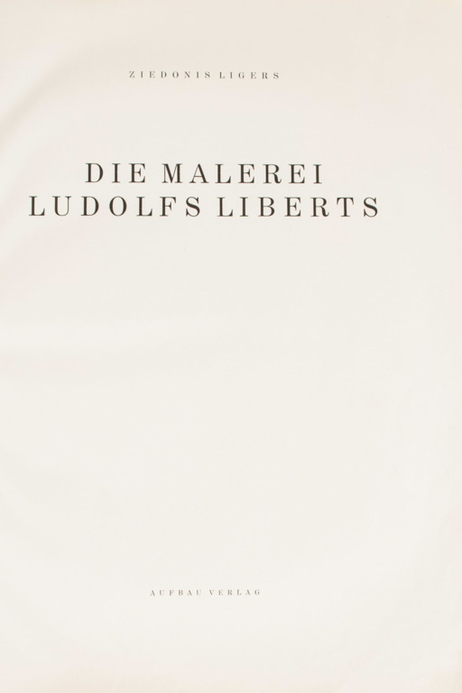 Book „Ludolfs Liberts Die malerei”
