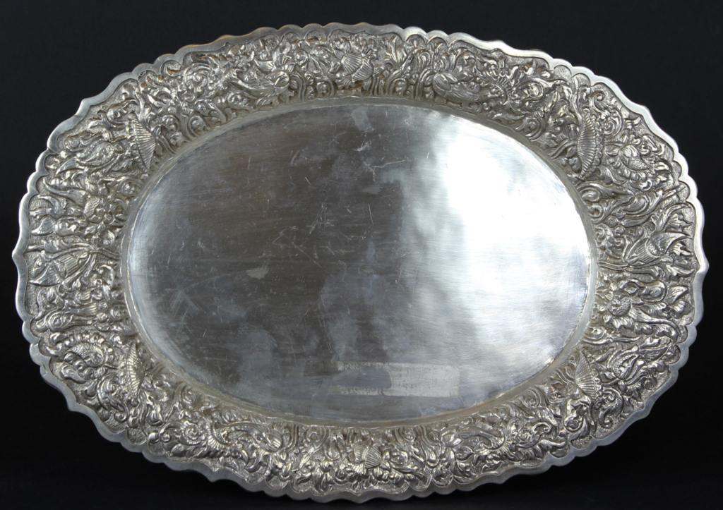 Silver tray-plate