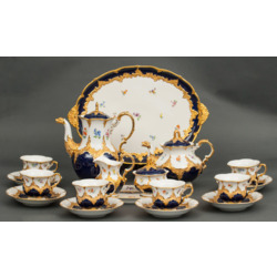 Porcelain tea-coffee set for six people
