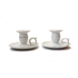 Porcelain candlesticks - couple