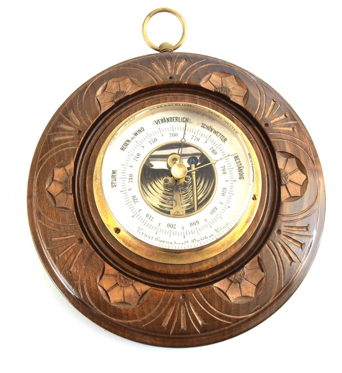 Wooden barometer
