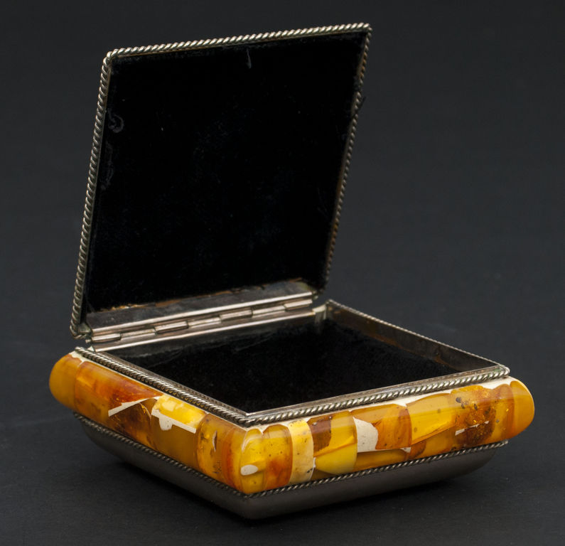 Metal Box with amber finish