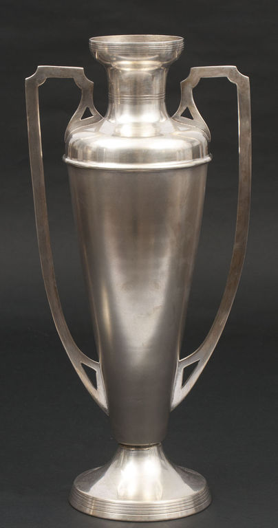 Art Nouveau silvered-metal vases (2 pcs)