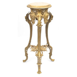 Bronze pedestal with marble surfaces