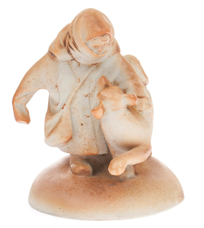 Porcelain figure “Ukutis with a dog”
