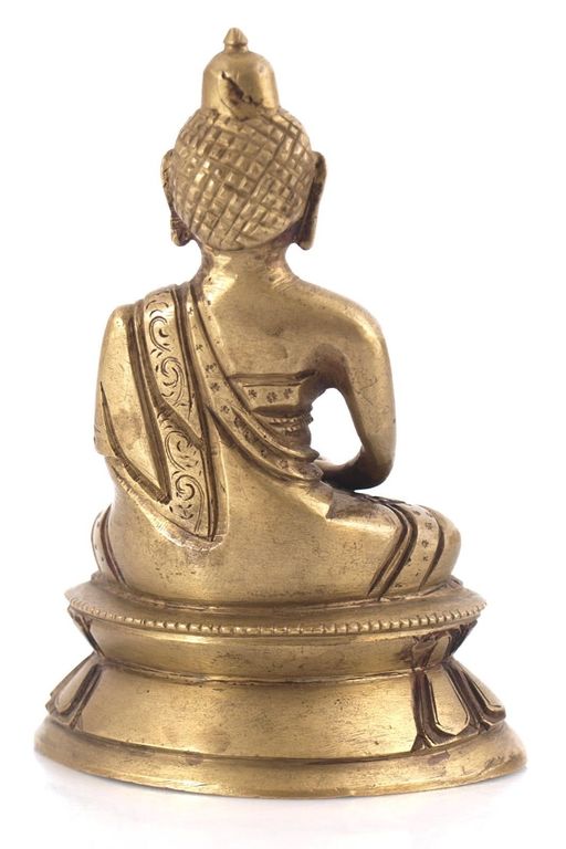 Antique Tibetian Buddhism bronze figure Contemplative Buddha 