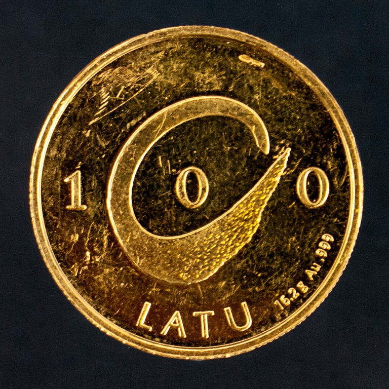 Zelta investīciju monēta - 100 Latu