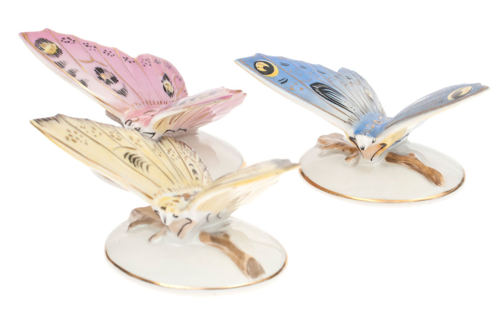 Porcelain figurines 'Butterfly' (3 pcs.)