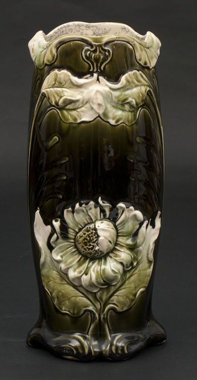 Art Nouveau faience vase