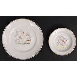 Two porcelain plates 