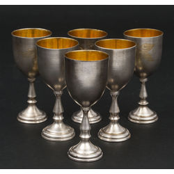 Silver plated cups for 6 persons