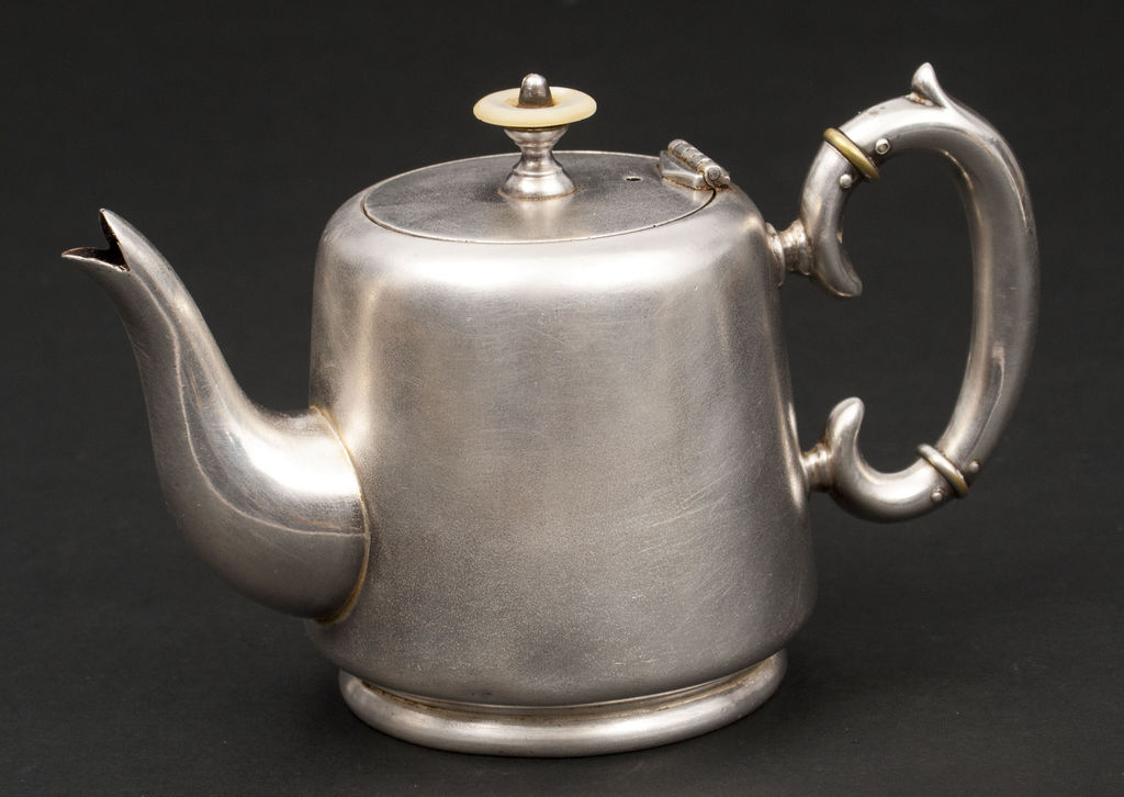 Silver-plated metal pot