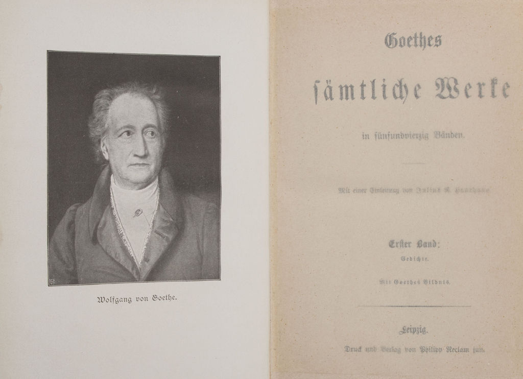 Goethe Samtliche Werke nepilns krājums