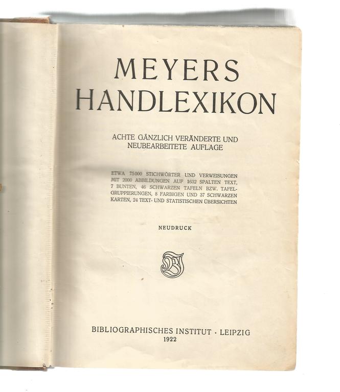 Meyers Handlexikon - Мейера глоссарий