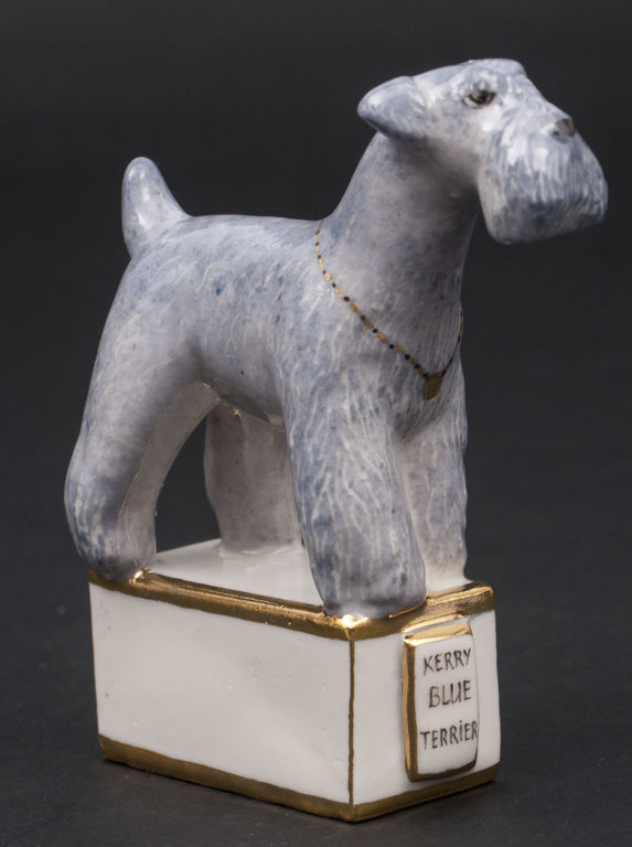 Porcelain figure ''Kerry blue terrier