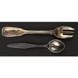 Silver tableware set (2 piec.) - fork, knive