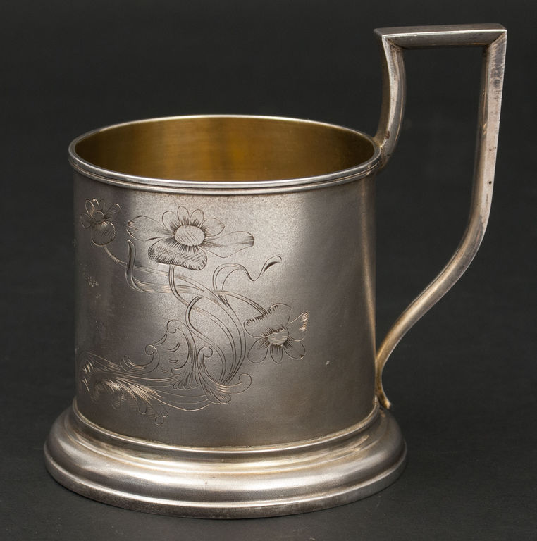 Guilded silver cup holder