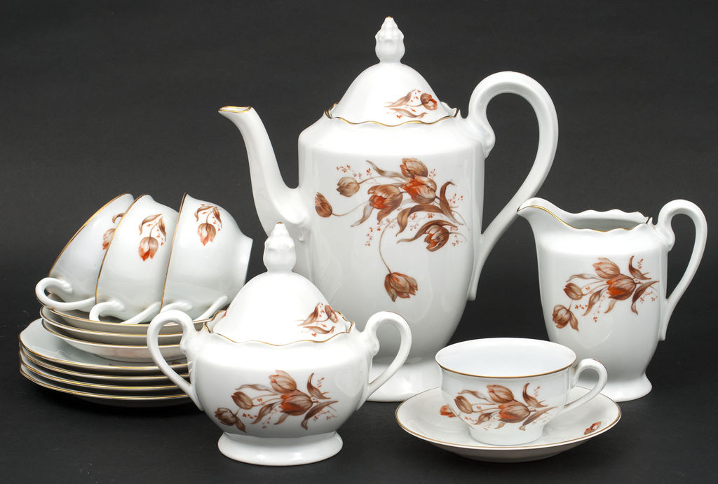 Porcelain set for the coffe (for 4 persons)