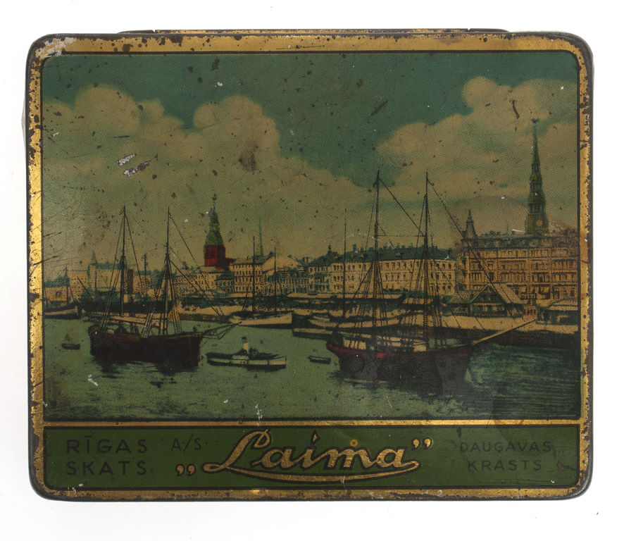 Metal box ''View of Riga -Daugavas coast''