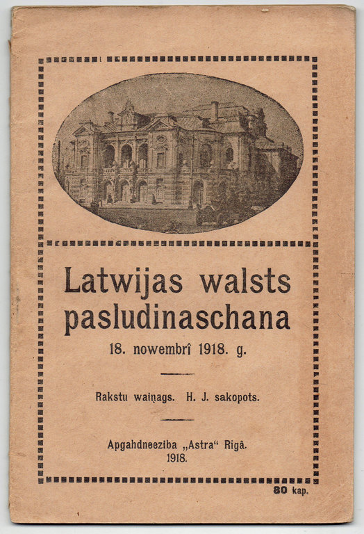 ''Latwijas valsts pasludināsana''