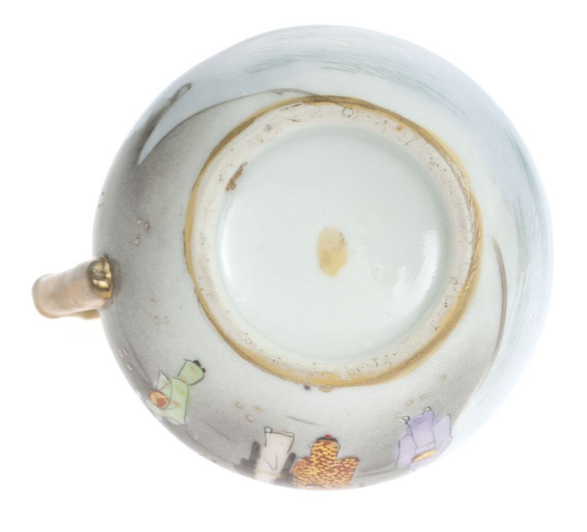 Porcelain cream-bowl and sugar-basin 'Eastern motive'