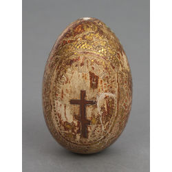 Painted wooden Easter egg