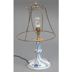 Porcelain table lamp without lampshade