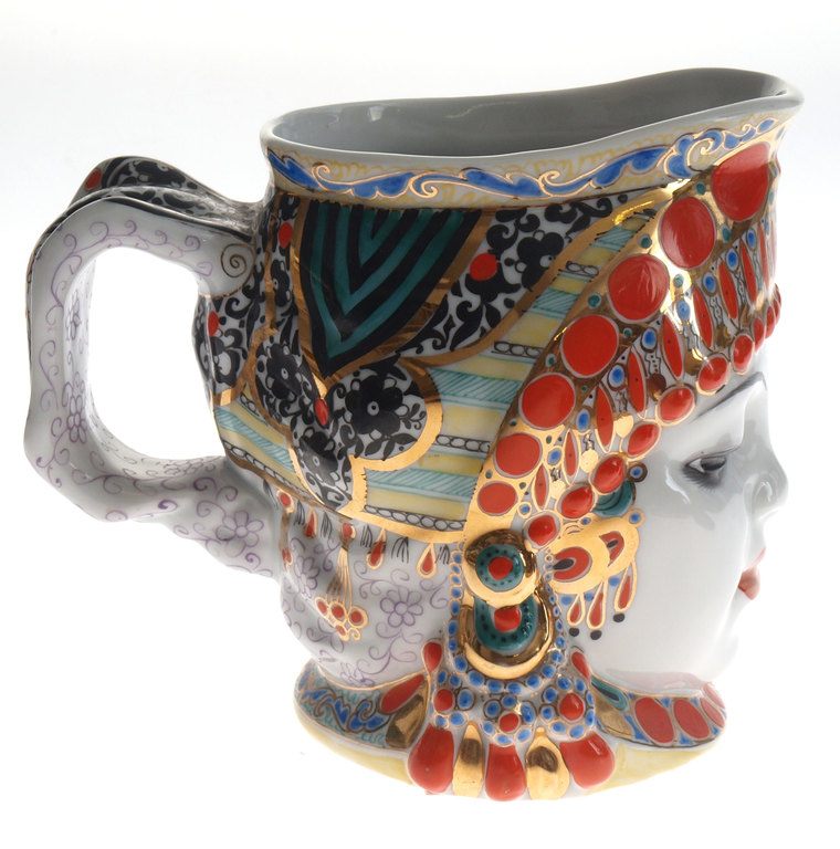 Decorative porcelain mug