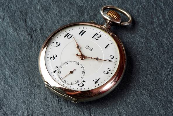 Позолоченные серебряные карманные часы L.U.C. Chopard