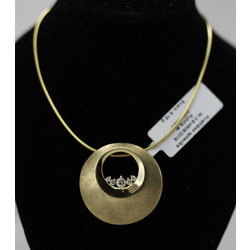 Golden necklace with a golden pendant
