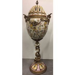 Empire style vase/urn with bronze finish
