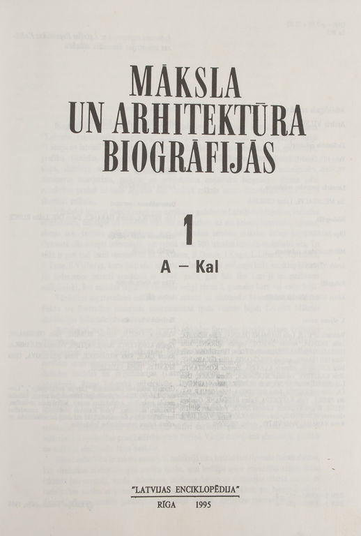 Māksla un arhitektūra biogrāfijās 3 sējumi