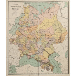 Карта европейских России
