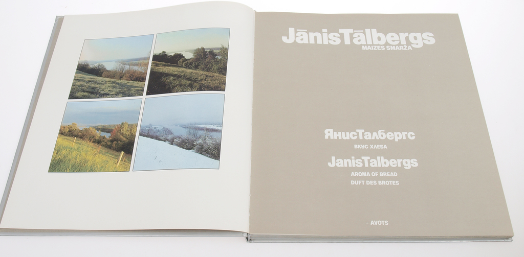 Grāmata un viena fotogrāfija, tris apsveikuma kartiņas ar J. Tālberga foto