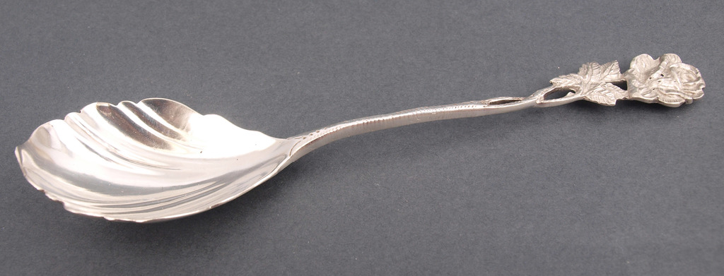 Silver serving spoon 